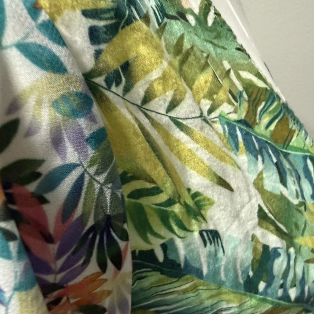 All Things Mochi Liona Mini Dress Tropical Floral Fit Flare Green Size S - Picture 7 of 14